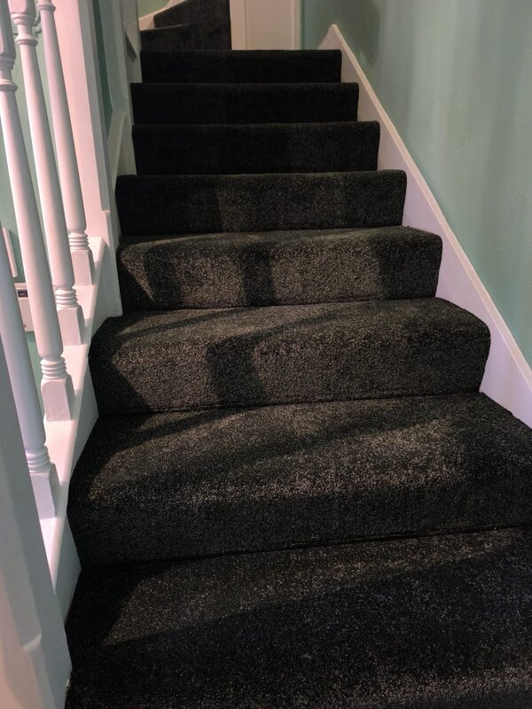 Premium carpet staircase installation at Holy Rood Rectory in Watford