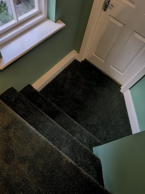 Holy Rood Rectory staircase carpet installation by Neo Floor Concepts